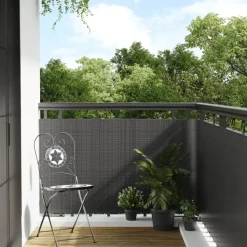 vidaXL altanafskærmning 300x80 cm polyrattan antracitgrå