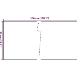 vidaXL altanafskærmning 300x80 cm polyrattan antracitgrå