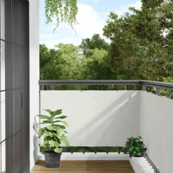 vidaXL altanafskærmning 300x75 cm PVC hvid