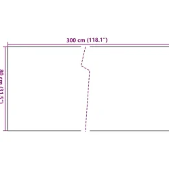 vidaXL altanafskærmning 300x80 cm polyrattan lysebrun