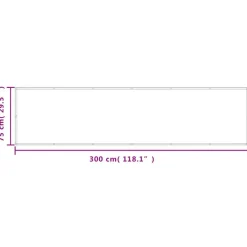 vidaXL altanafskærmning 75x300 cm 100 % polyester lysegrå
