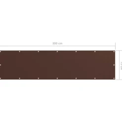 vidaXL altanafskærmning 75x300 cm oxfordstof brun