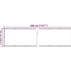 vidaXL altanafskærmning 300x75 cm PVC cremefarvet