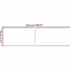 vidaXL altanafskærmninger 5 stk. 255x19 cm polyrattan antracitgrå