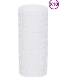 vidaXL altanafskærmninger 10 stk. 255x19 cm polyrattan hvid