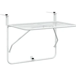 vidaXL altanbord 60x40 cm stål hvid