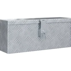 vidaXL aluminiumskasse 48,5 x 14 x 20 cm sølvfarvet