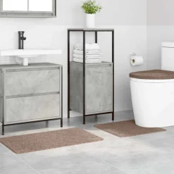 vidaXL Anti-skid badevægs måttesæt 3 pcs Brun PP