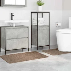 vidaXL Anti-skid badevægs måttesæt 2 pcs Brun PP