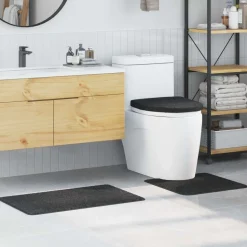 vidaXL Anti-skid badevægs måttesæt 3 pcs Mørkegrå PP