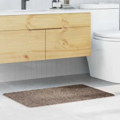vidaXL Antiskrid Badmåtte Brun 60 x 90 cm PP