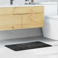 vidaXL Antiskrid Badmåtte Mørkegrå 50 x 80 cm PP