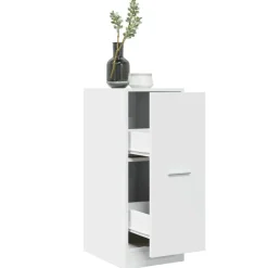 vidaXL apotekerskab hvid 30x41x77,5 cm konstrueret træ