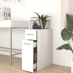 vidaXL apotekerskab 20x45,5x60 cm konstrueret træ hvid