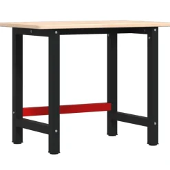vidaXL arbejdsbænk 100x60x81,5 cm massivt egetræ rektangulær