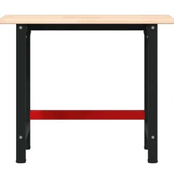 vidaXL arbejdsbænk 100x60x81,5 cm massivt egetræ rektangulær