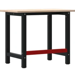 vidaXL arbejdsbænk 100x60x81,5 cm massivt egetræ rektangulær