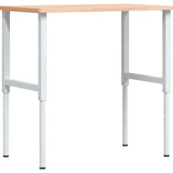 vidaXL arbejdsbænk 100x60x(71,5-98) cm massivt bøgetræ rektangulær