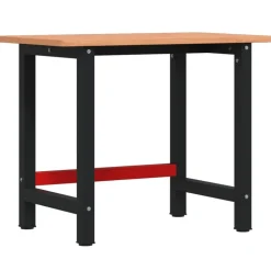 vidaXL arbejdsbænk 100x60x81,5 cm massivt bøgetræ rektangulær