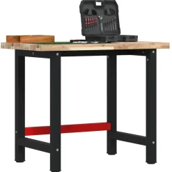 vidaXL arbejdsbænk 100x60x83 cm massivt akacietræ rektangulær