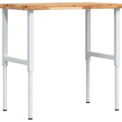 vidaXL arbejdsbænk 100x60x(73-99,5) cm massivt akacietræ rektangulær