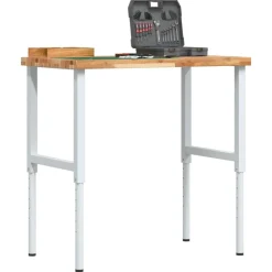 vidaXL arbejdsbænk 100x60x(73-99,5) cm massivt akacietræ rektangulær