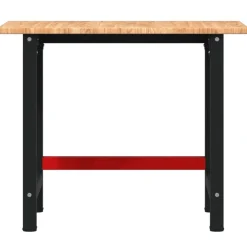 vidaXL arbejdsbænk 100x60x81,5 cm massivt egetræ rektangulær lysebrun