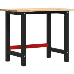 vidaXL arbejdsbænk 100x60x81,5 cm massivt egetræ