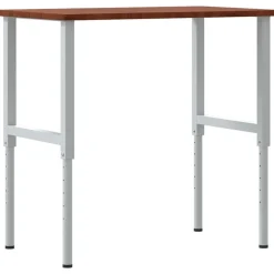 vidaXL arbejdsbænk 100x60x(71,5-98) cm massivt egetræ rektangulær
