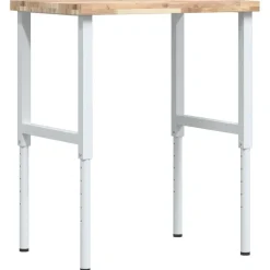 vidaXL arbejdsbænk 80x60x(73-99,5) cm massivt akacietræ rektangulær