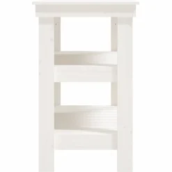 vidaXL arbejdsbord 78,5x50x80 cm massivt fyrretræ hvid