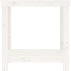 vidaXL arbejdsbord 80x50x80 cm massivt fyrretræ hvid