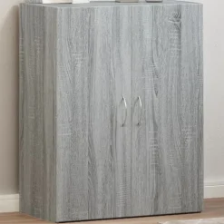 vidaXL arkivskab 60x32x77,5 cm konstrueret træ grå sonoma-eg