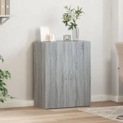 vidaXL arkivskab 60x32x77,5 cm konstrueret træ grå sonoma-eg