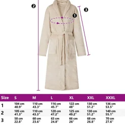 vidaXL Badekåbe uden hætte Beige s Flannel
