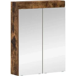 vidaXL Badeværelsesmøbel sæt TULUM 4 pcs Røget eg 60 x 34 x 63 cm