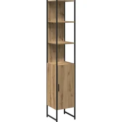 vidaXL Badeværelsesskab artisan eg 33 x 33 x 185,5 cm Konstrueret træ