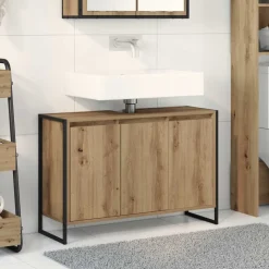 vidaXL Badeværelsesskab Artisan eg 90 x 30 x 60 cm Konstrueret træ
