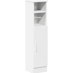 vidaXL badeværelsesskab med rulleholder 20,5x22x90 cm hvid