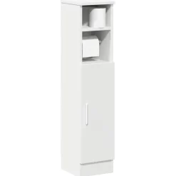 vidaXL badeværelsesskab med rulleholder 20,5x22x90 cm hvid