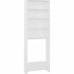 vidaXL badeværelsesskab til vaskemaskine 64x24x190 cm hvid