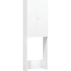 vidaXL badeværelsesskab til vaskemaskine 64x25,5x190 cm hvid