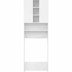 vidaXL badeværelsesskab til vaskemaskine 64x25,5x190 cm hvid