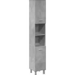 vidaXL badeværelsesskab 30x30x179 cm spånplade betongrå