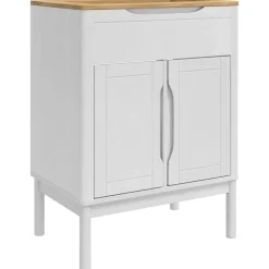 vidaXL Badeværelsesskabsunder med hylde FLORO Hvid 60 x 40 x 80 cm