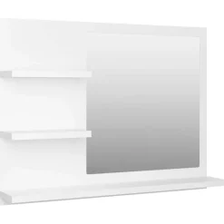 vidaXL badeværelsesspejl 60x10,5x45 cm konstrueret træ hvid