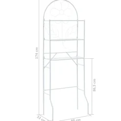 vidaXL badeværelsesstativ 60x33x174 cm hvid