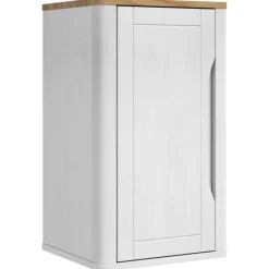 vidaXL Badeværelsesvægskab FLORO Hvid 35 x 30 x 60 cm Massivt fyrretræ