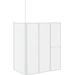 vidaXL Badskærm Matteret 120 x 70 x 137 cm Aluminium