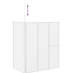vidaXL Badskærm Matteret 120 x 70 x 137 cm Aluminium